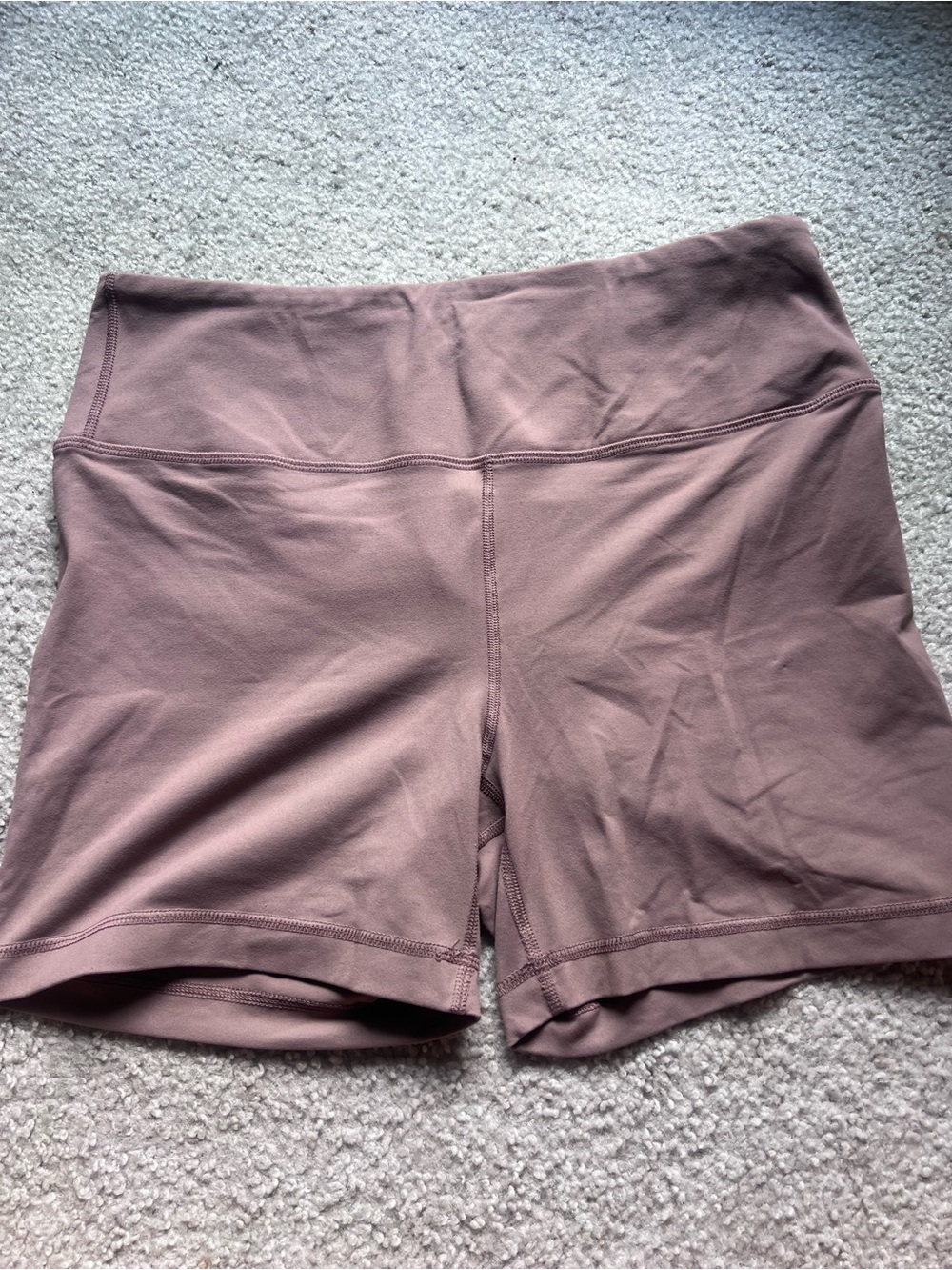 90 Degree By Reflex High-Waist Mauve Athletic Shorts
